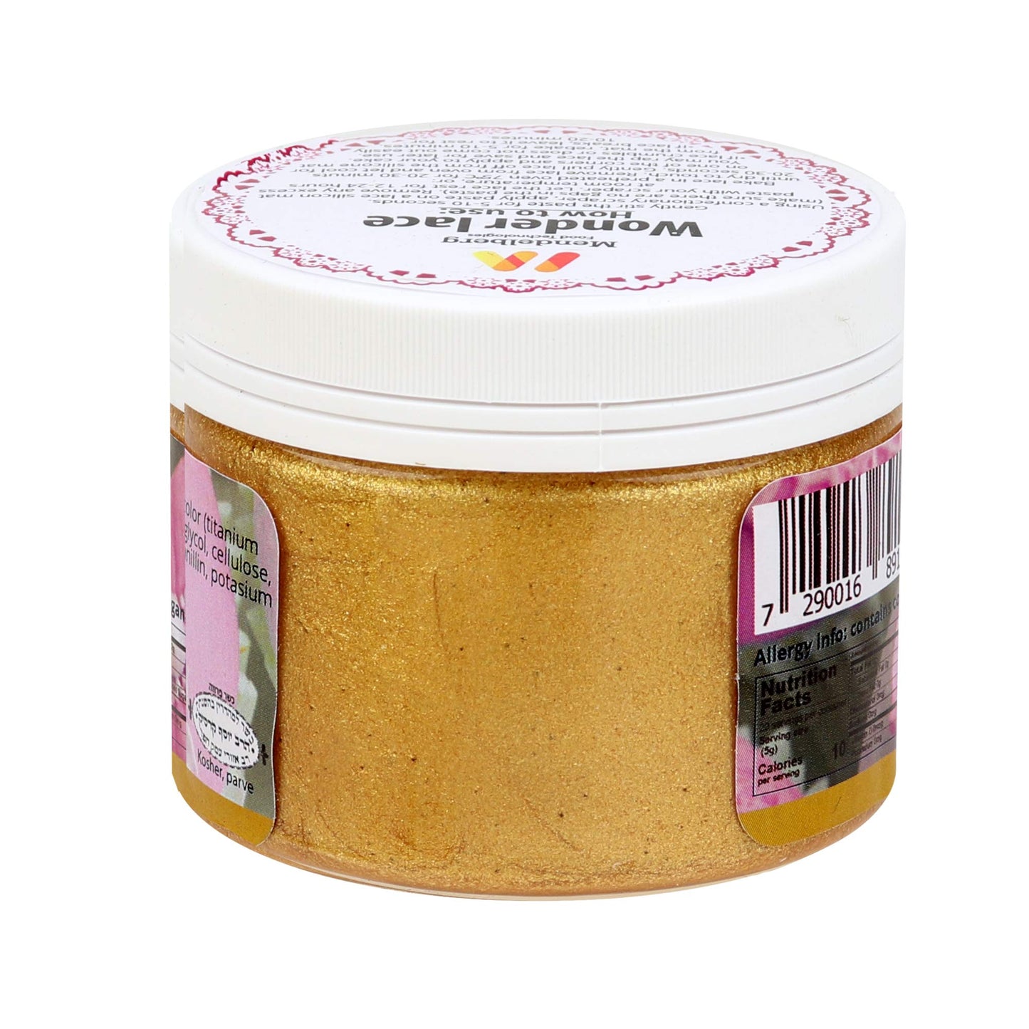 Mendelberg Wonder Lace Edible Lace Paste, Gold 5.2 Fluid Ounces