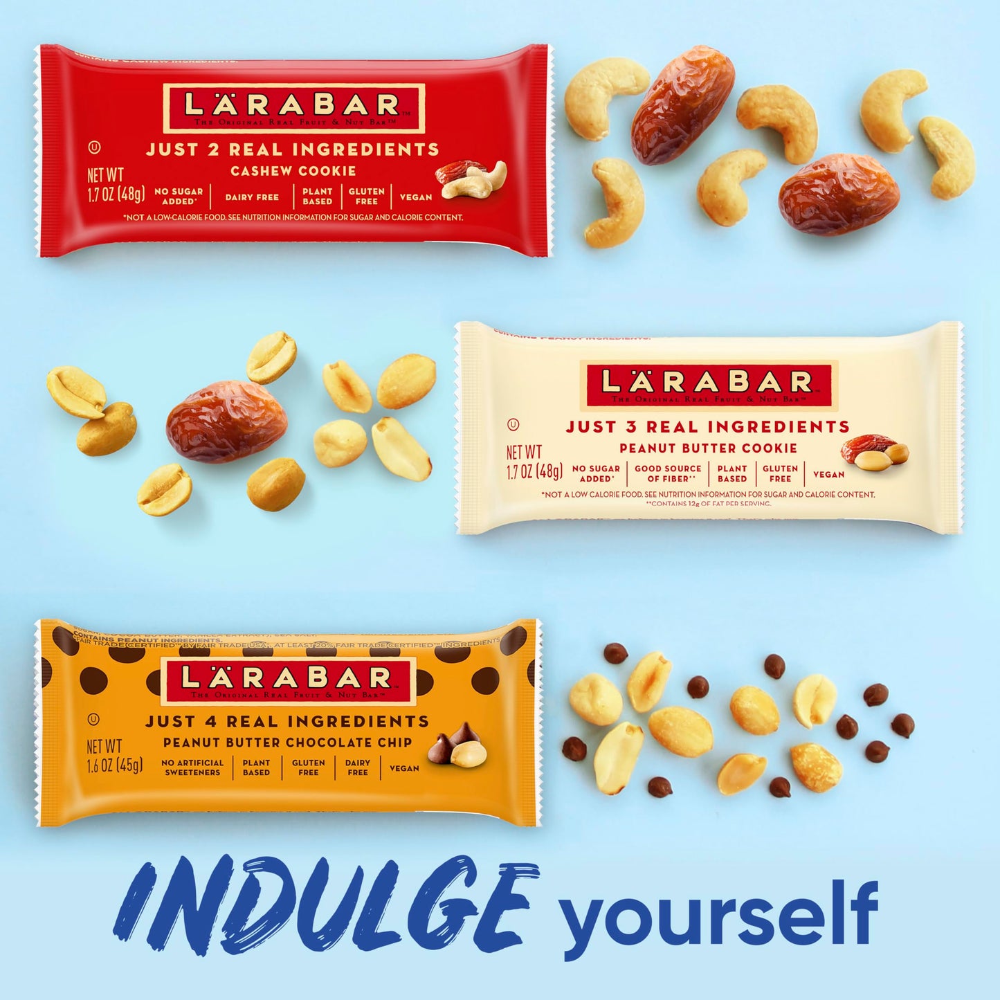 LÄRABAR Variety Pack Gluten Free Vegan Fruit & Nut Bars, 18 Count, 1 lb 14 oz