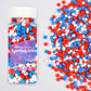 Cobakey Patriotic Sprinkles For Baking, 4Th Of July Sprinkles For Cupcakes, Red White And Blue Star Candy Perfect For Independen