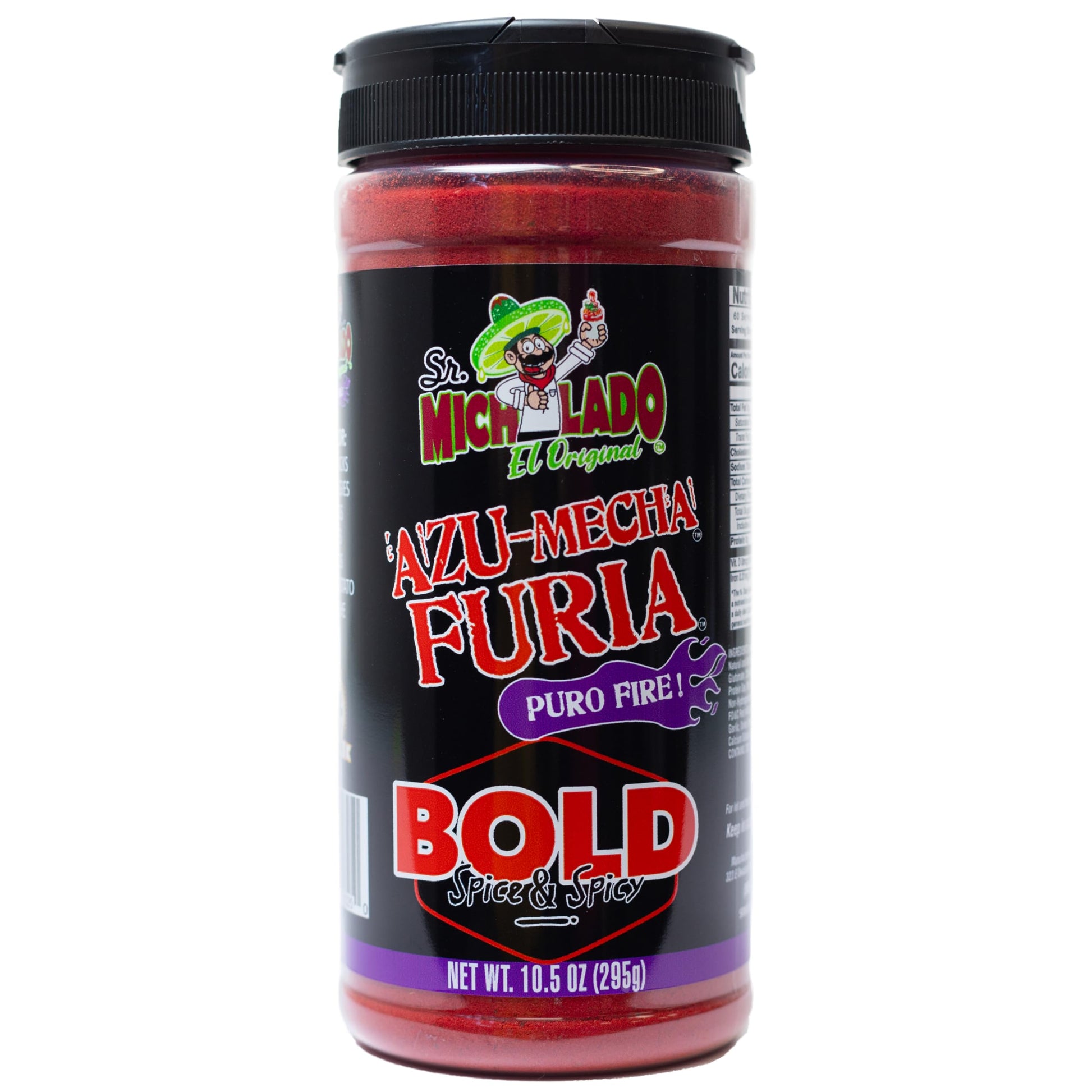 Azu-Mecha Furia Bold Spice & Spicy - Sr. Michelado - Snack Seasoning - Powder For Snacks, Veggies, Chips, Carne Seca, Chicken, C