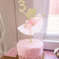 Ballet Cake Topper 1 To 5 Years Old - Ballerina, Birthday Party Decoration, Dancing Princess, Studio Photo Props (Ballerina 3)