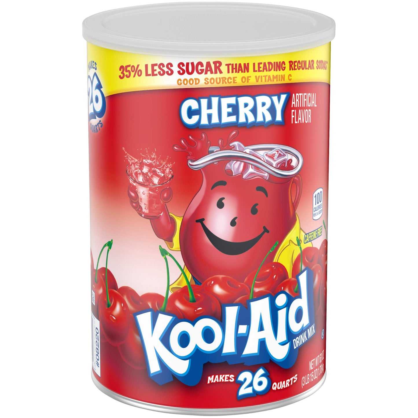Kool-Aid Sugar-Sweetened Cherry Artificially Flavored Powdered Soft Drink Mix, 63 oz (Pack of 6)