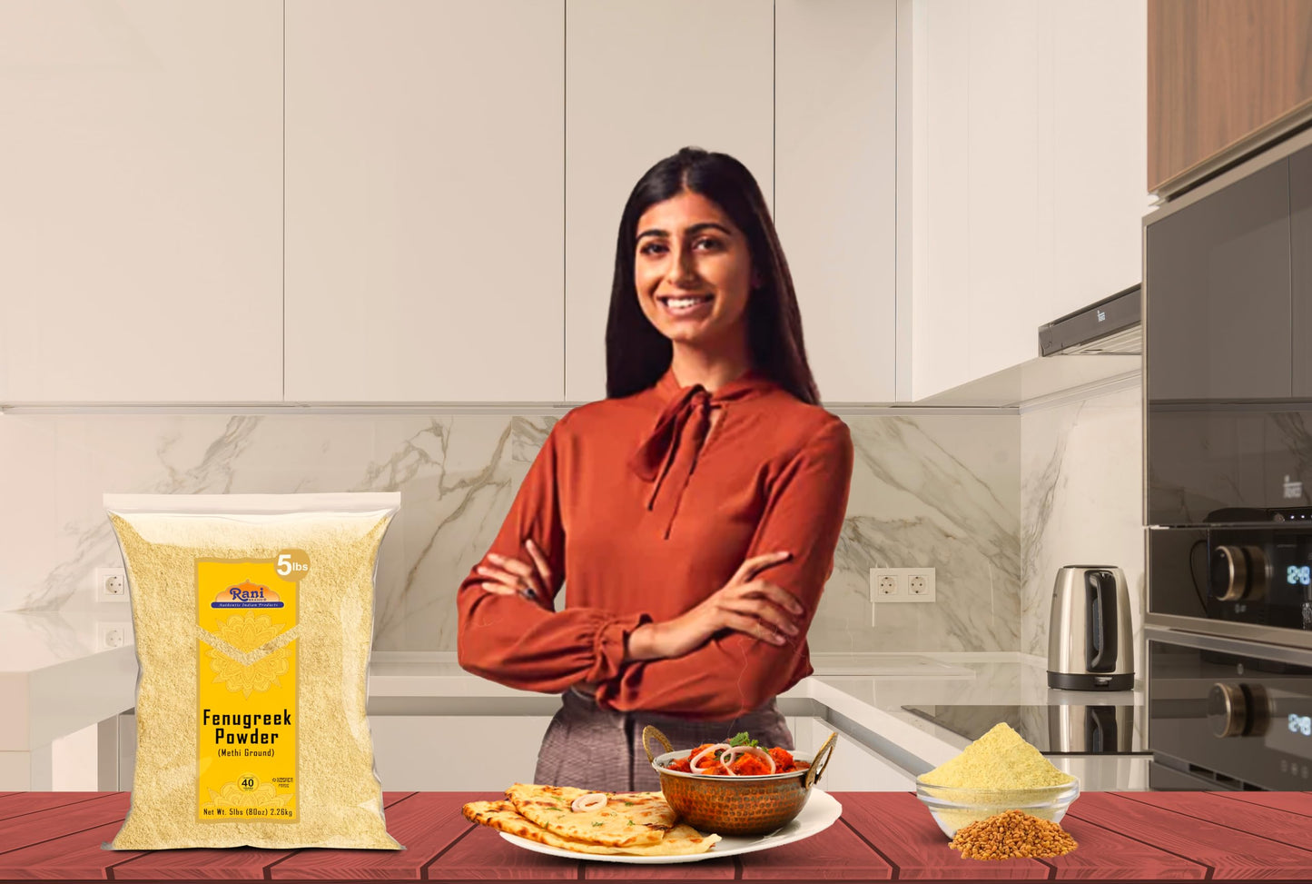 Rani Brand Fenugreek Seeds Ground Powder, 5lbs, All Natural, Vegan, Non-GMO, Gluten Friendly, Indian Origin