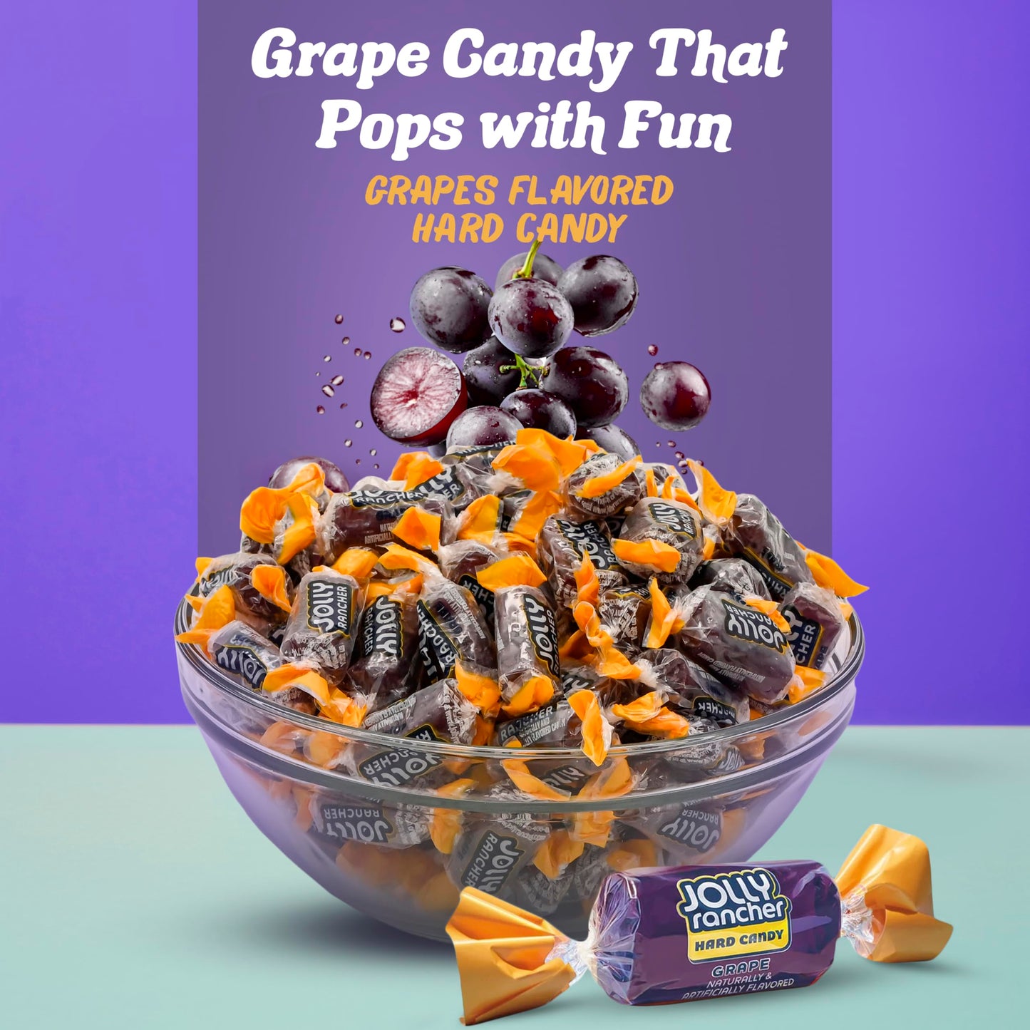 Candylish G  Jolly Ranchers Hard Candy – Original Flavor – 1 LB Bulk Bag – Tart & Sweet  , Approx. 75 Pieces