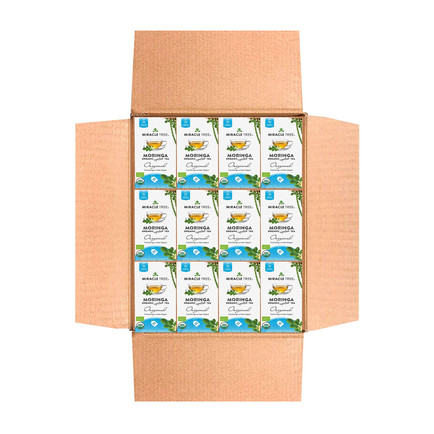 Effectivetree - 12 Count Of Organic Moringa Superfood Tea  25 Individually Sealed Tea Bags  Oriflavor Blendal (Keto  Detox  Energy/Immunity Booster  Vegan  Gluten-Free  Organic  Non-Gmo  Energy Blend-Free)
