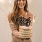 Rssta i Cake Topper Black Star Glitter, 17th Birthday Decorations, Model XM1222-17 Black