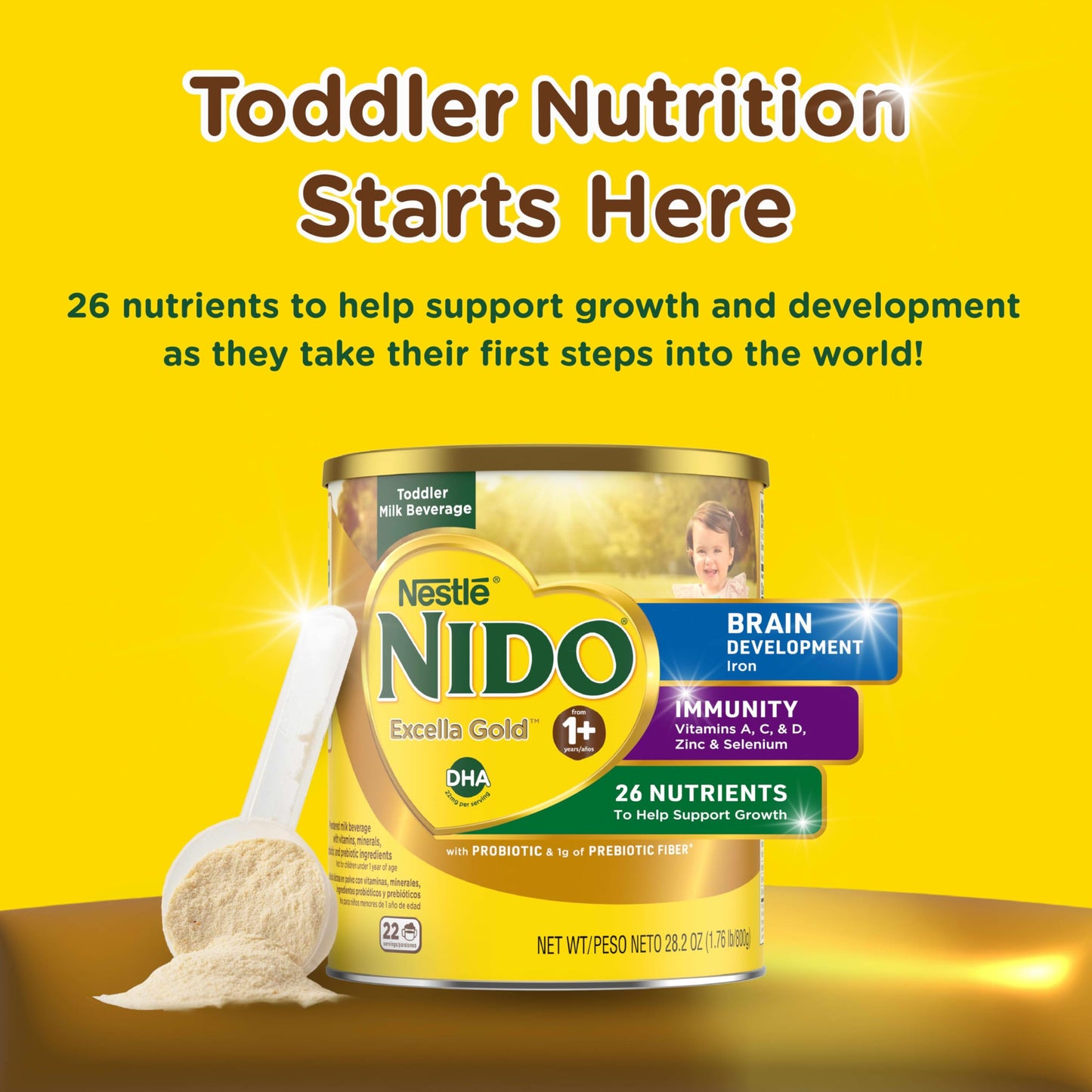 Nestle Nido Excella Gold Original Milk Powder 4 Pack Of 800G