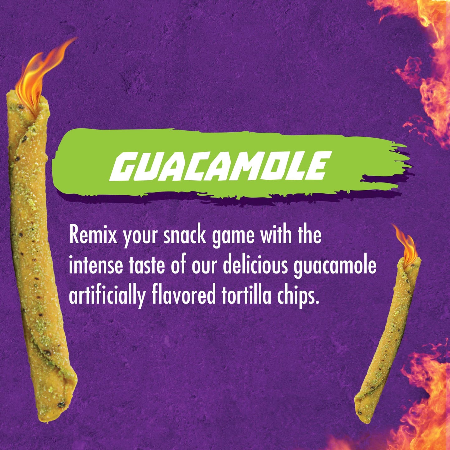 Takis Guacamole Rolled Tortilla Chips, 9.9 Ounce Bag, Artificially Flavored