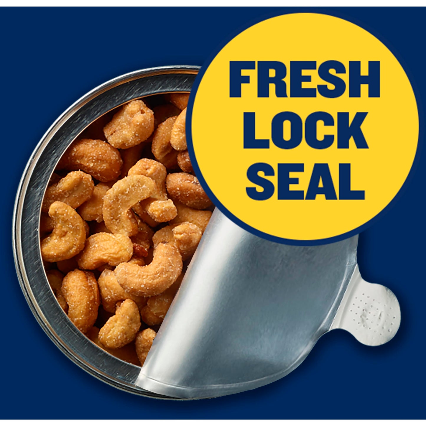 Planters Deluxe Honey Roasted Whole Cashews, 8.25oz Canister, Plant-Based Protein, Sweet and Salty Snack, Kosher