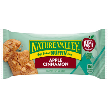 Nature Valley Soft-Baked Muffin Bars, Apple Cinnamon, Snack Bars, 5 Bars, 6.2 Oz (Pack Of 6)