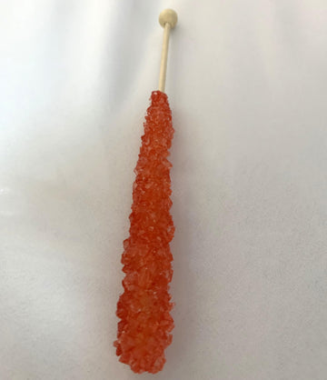 Classic Rock Candy Sticks, Sugar Rock Crystal Lollipops, Individually Wrapped (Pack Of 6, Red Strawberry)