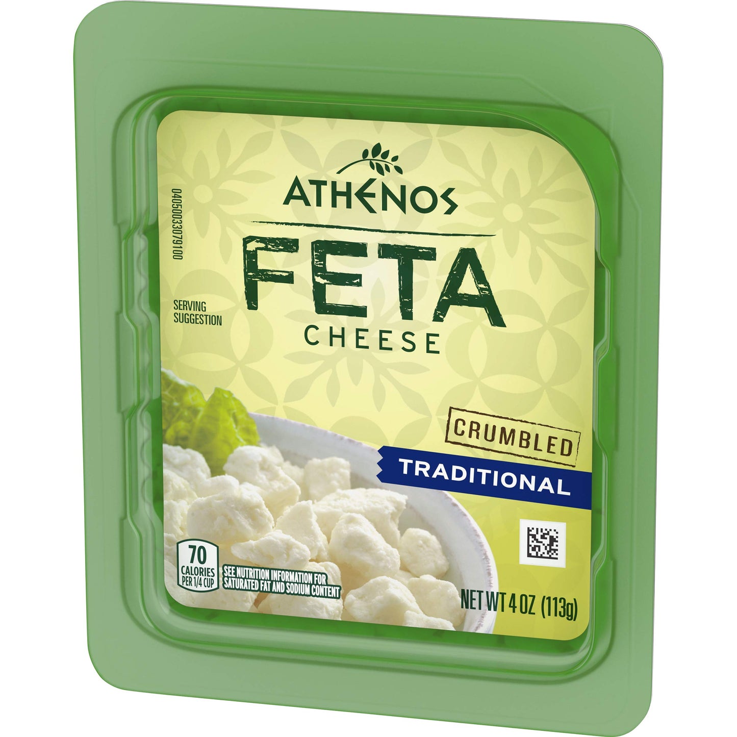 Athenos Traditional Crumbled Feta Cheese (4 oz Tub)