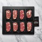 Rastellis Black Angus Beef Ribeye Steaks, 9 oz Portions, 8 Count, Total 4.5 lbs