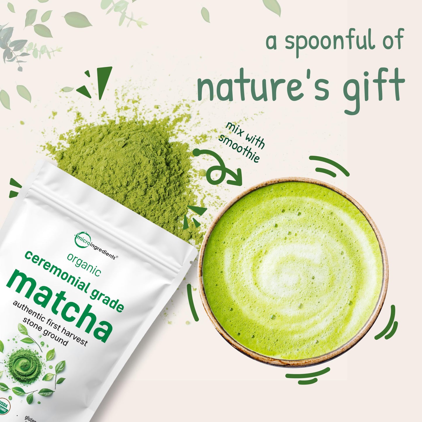 Organic Ceremonial Grade Matcha Powder  100g | 100 Servings | enhanced First Harvest Authentic Japanese Origin | 100% Pure Barista-Grade Sugar-Free Matcha Green Tea For Latte  Beverage & Baking