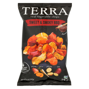 Terra Real Vegetable Chips, Sweet & Smoky BBQ, Vegan Friendly, Kosher, Gluten Free & Non-GMO, 5 Ounce (Pack of 12)