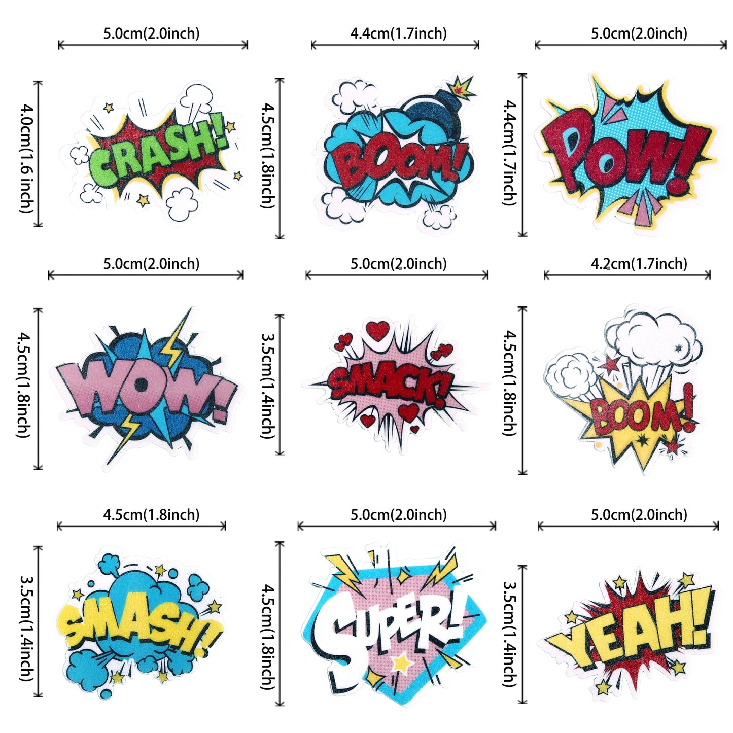 63 Pcs Edible Super Hero Boom Cupcake Toppers Smash Crash Pow Cupcake Picks Edible Superhero Cake Decorations For Celebrating He