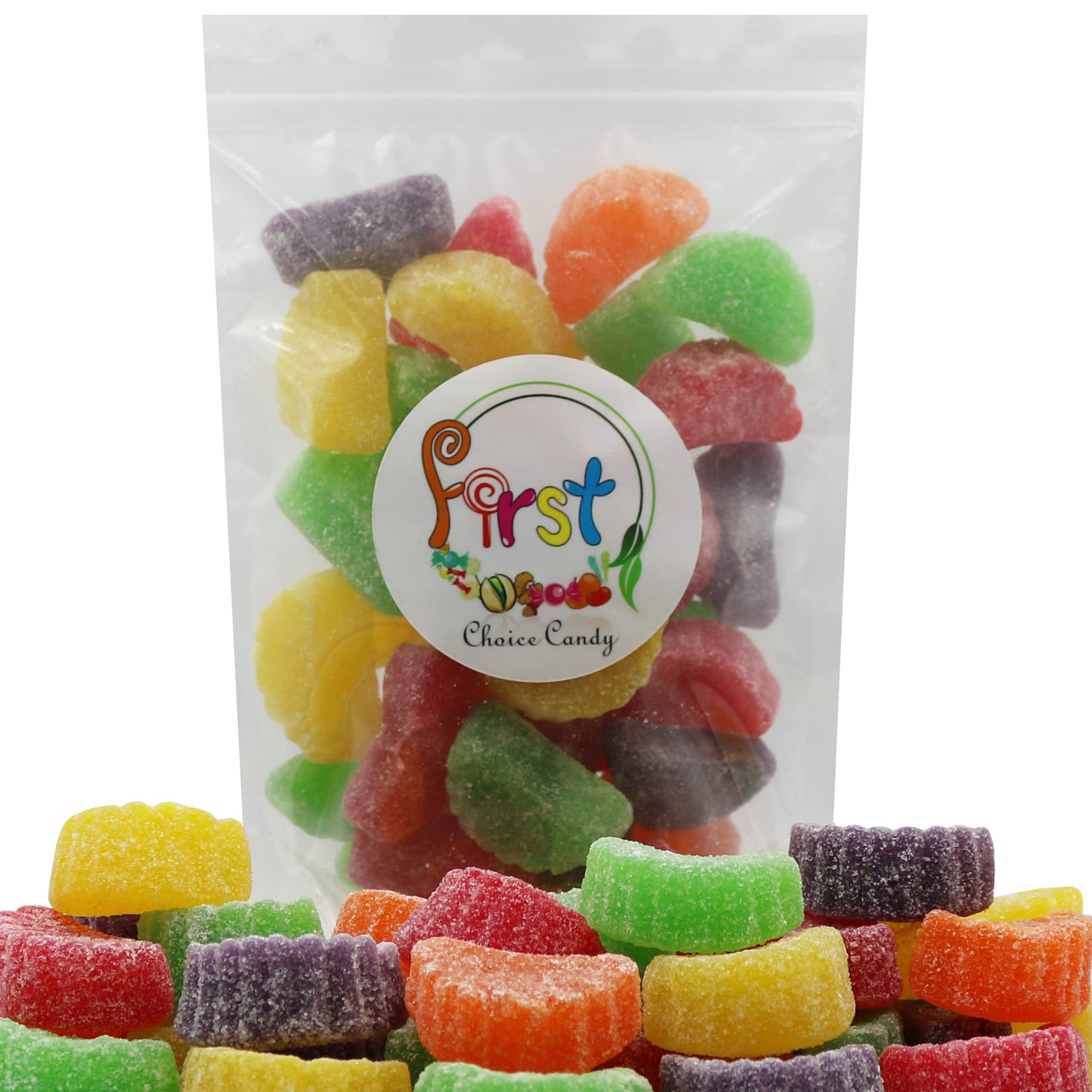 Firstchoicecandy Fruit Slices Jelly Wedges Candy (Assorted, 2 Pound)