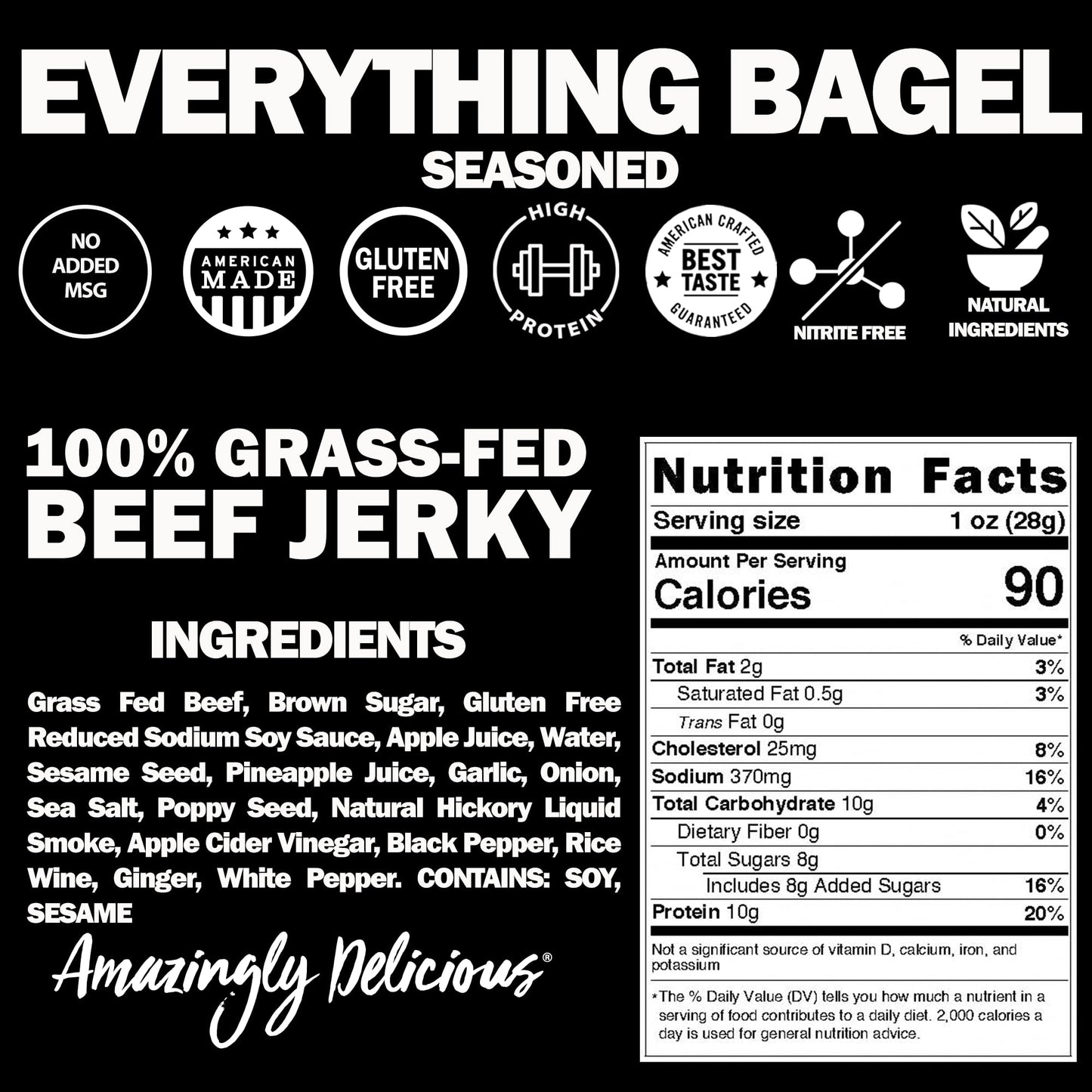 Field Trip Grass Fed Beef Jerky, Healthy Gluten Free Snacks, All Natural, Paleo-Friendly Meat Snacks, High Protein, Low Carb Sna