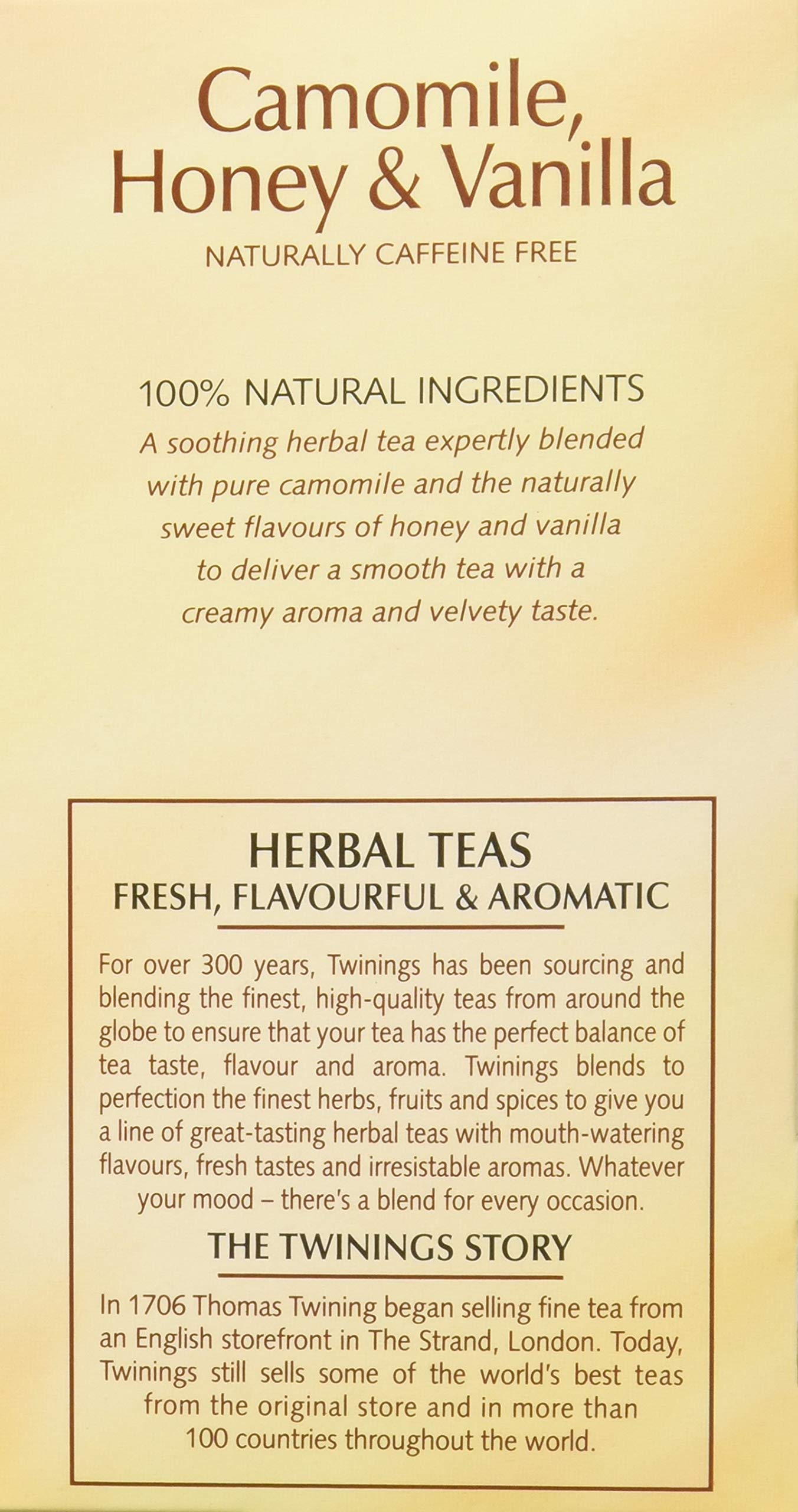 Twinings Herbal Tea Chamomile Honey And Vanilla -- 20 Tea Bags