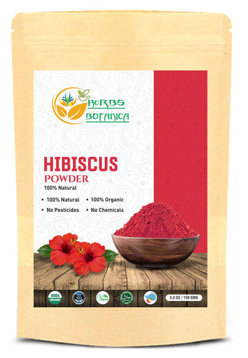 Herbs Botanica Organic Hibiscus Flowers Powder Hibiscus Sabdariffa Pure Naturally Processed For Hair And Skin Non Gmo Gluten Fre
