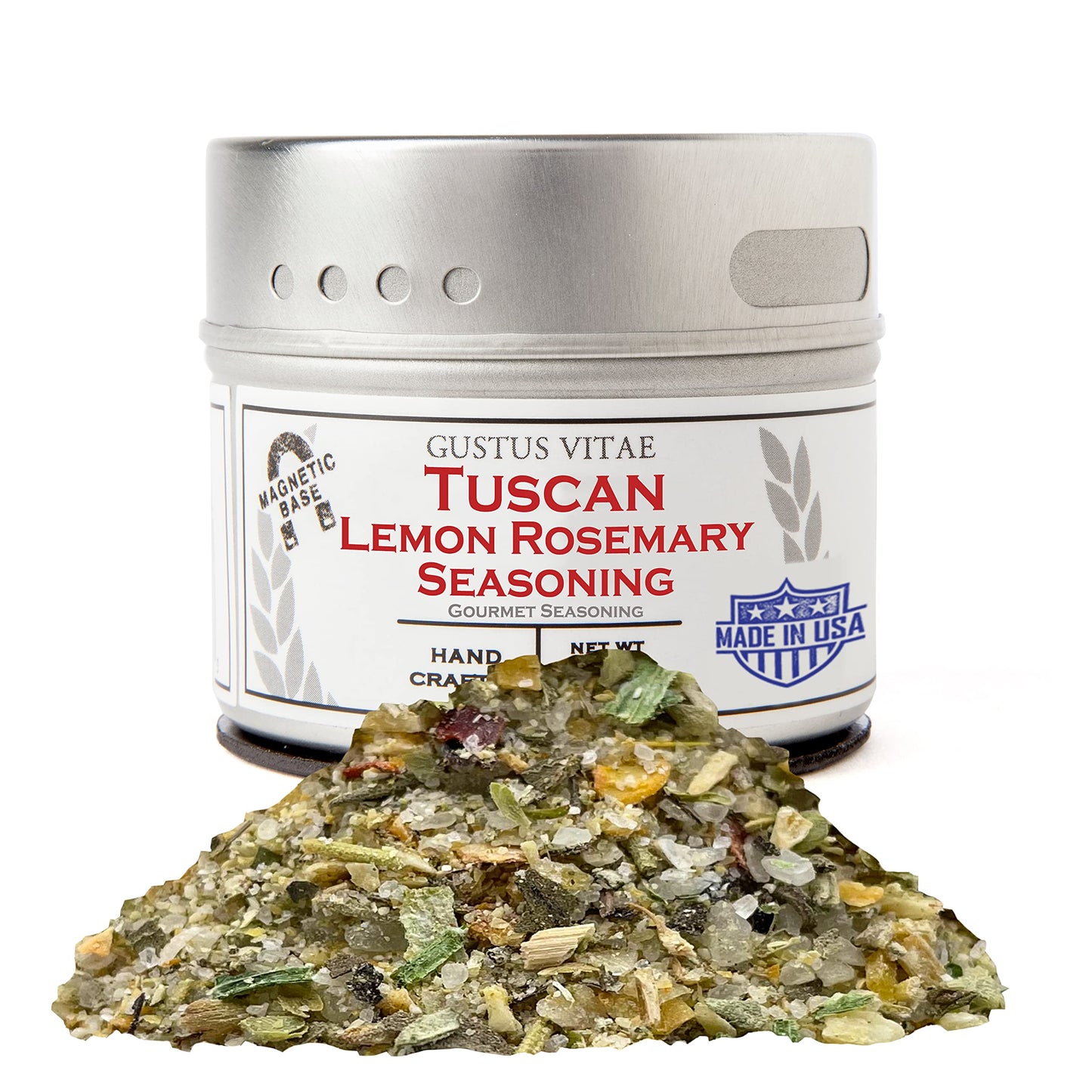 Tuscan Lemon Rosemary Seasoning | All Natural | Non Gmo | 1.6 Oz (45 G) | Gourmet Spice Mix | Small Batch | Artisanal Rub | Seas