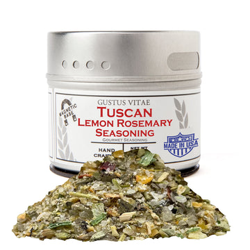 Tuscan Lemon Rosemary Seasoning | All Natural | Non Gmo | 1.6 Oz (45 G) | Gourmet Spice Mix | Small Batch | Artisanal Rub | Seas