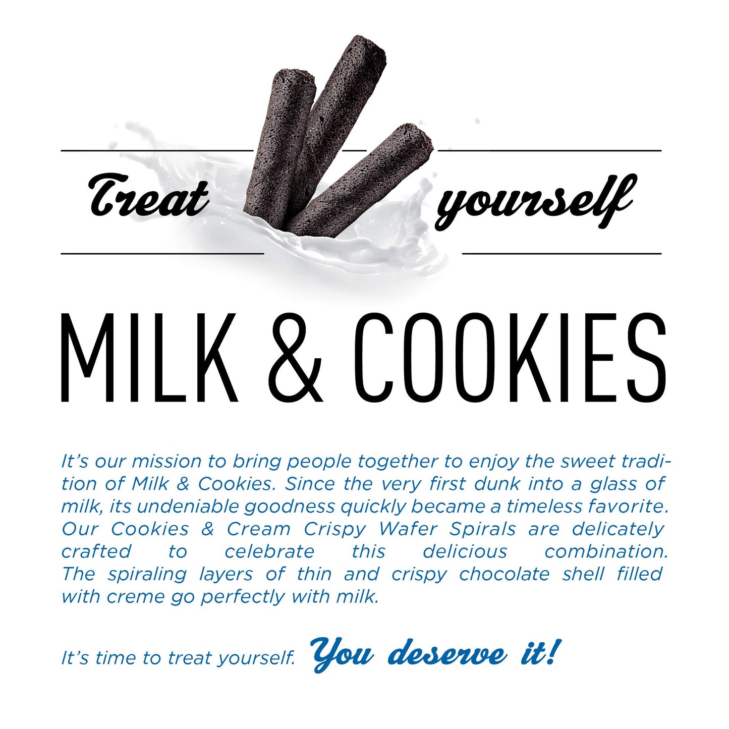 Got Milk Wafer Spirals, Cookies And Cream, 14 Oz. Tin With 36 Rolls, Delicious Rolled Wafer Rolls With Filling, Wafer Cookies F