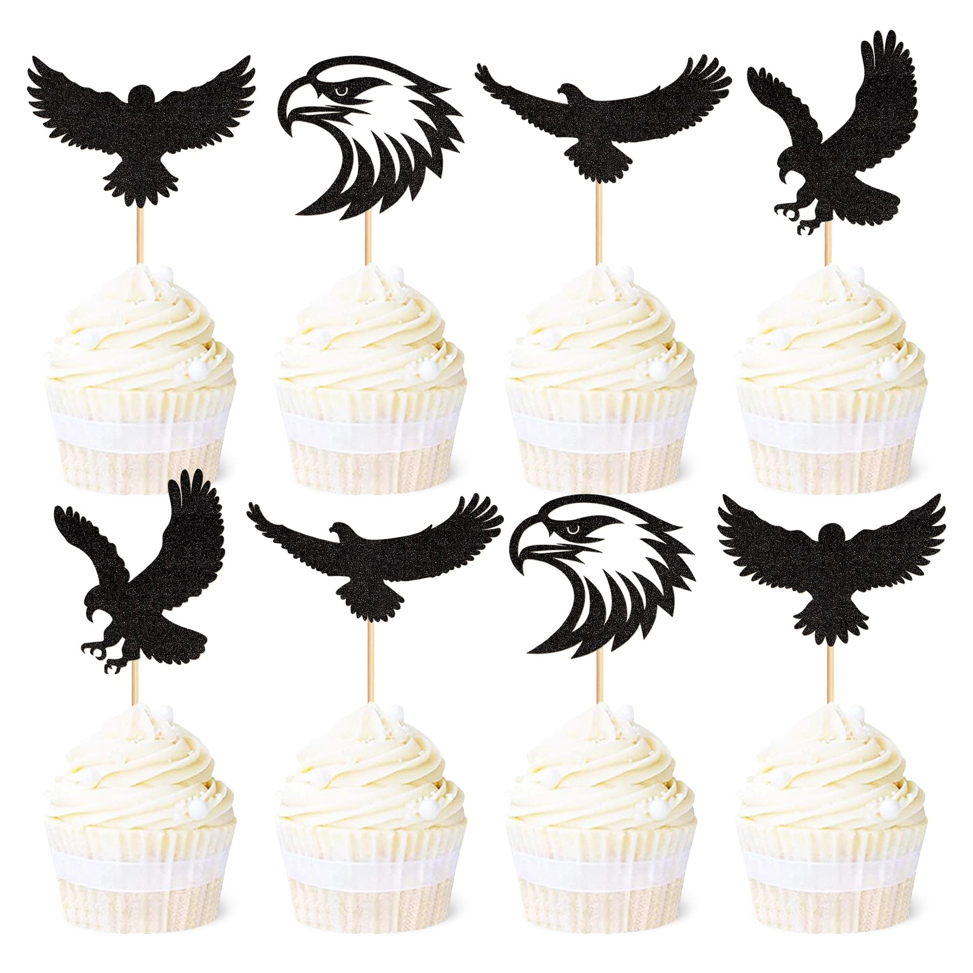 Ercadio 24 Pack Eagle Cupcake Toppers Eagle Cupcake Picks Animal Cupcake Picks Eagle Birthday Cupcake Decorations For Baby Showe