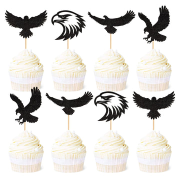 Ercadio 24 Pack Eagle Cupcake Toppers Eagle Cupcake Picks Animal Cupcake Picks Eagle Birthday Cupcake Decorations For Baby Showe