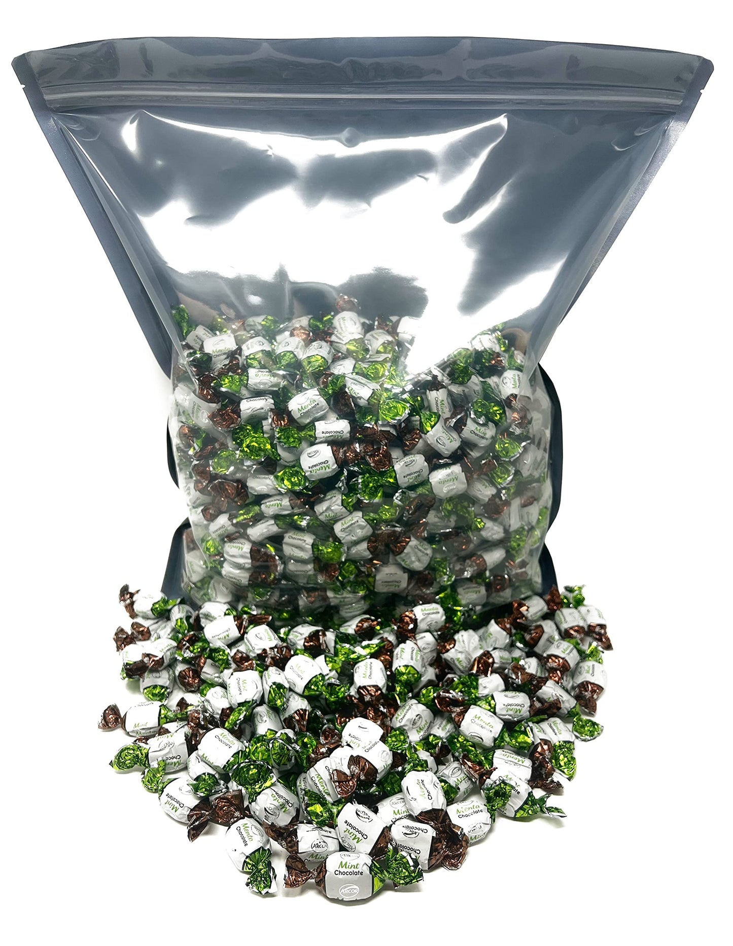 Assortit Chocolate Filled Mints - Bulk Hard Candies - 10 lbs - Individually Wrapped - Refreshing After Dinner Treat - White