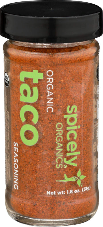 Spicely Organic Seasoning Taco 1.80 Ounce Jar Certified Gluten Free