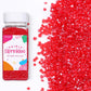Red Sanding Sugar Sprinkles for Cake Decorating, 4.02oz Red Edible Glitter Sprinkles for Cupcake Toppers Baking Drinks Cookie Ic