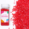 Red Sanding Sugar Sprinkles for Cake Decorating, 4.02oz Red Edible Glitter Sprinkles for Cupcake Toppers Baking Drinks Cookie Ic