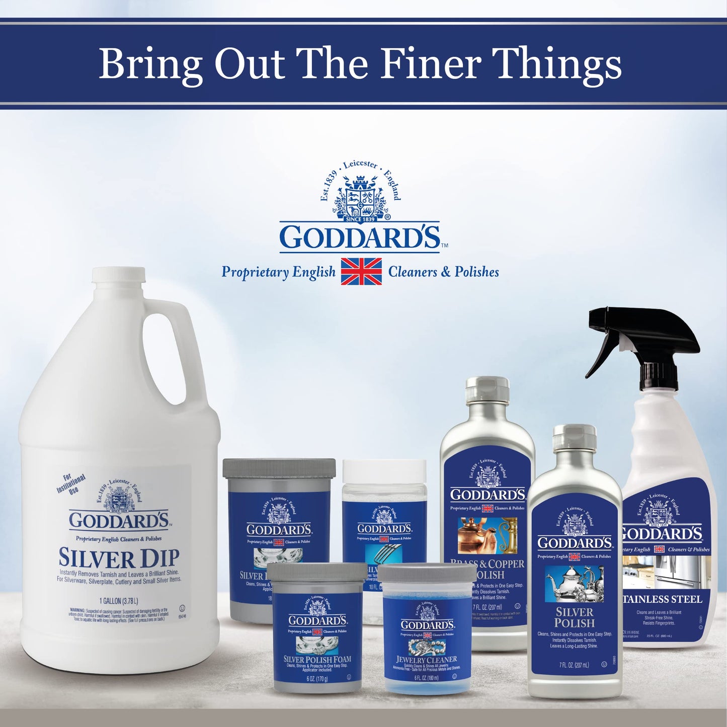 Goddard's Silver Cleaner Dip - 1 Gal Professional Silver Jewelry & Cutlery Cleaner - Effective Tarnish Remover for Hard-to-Reach Items