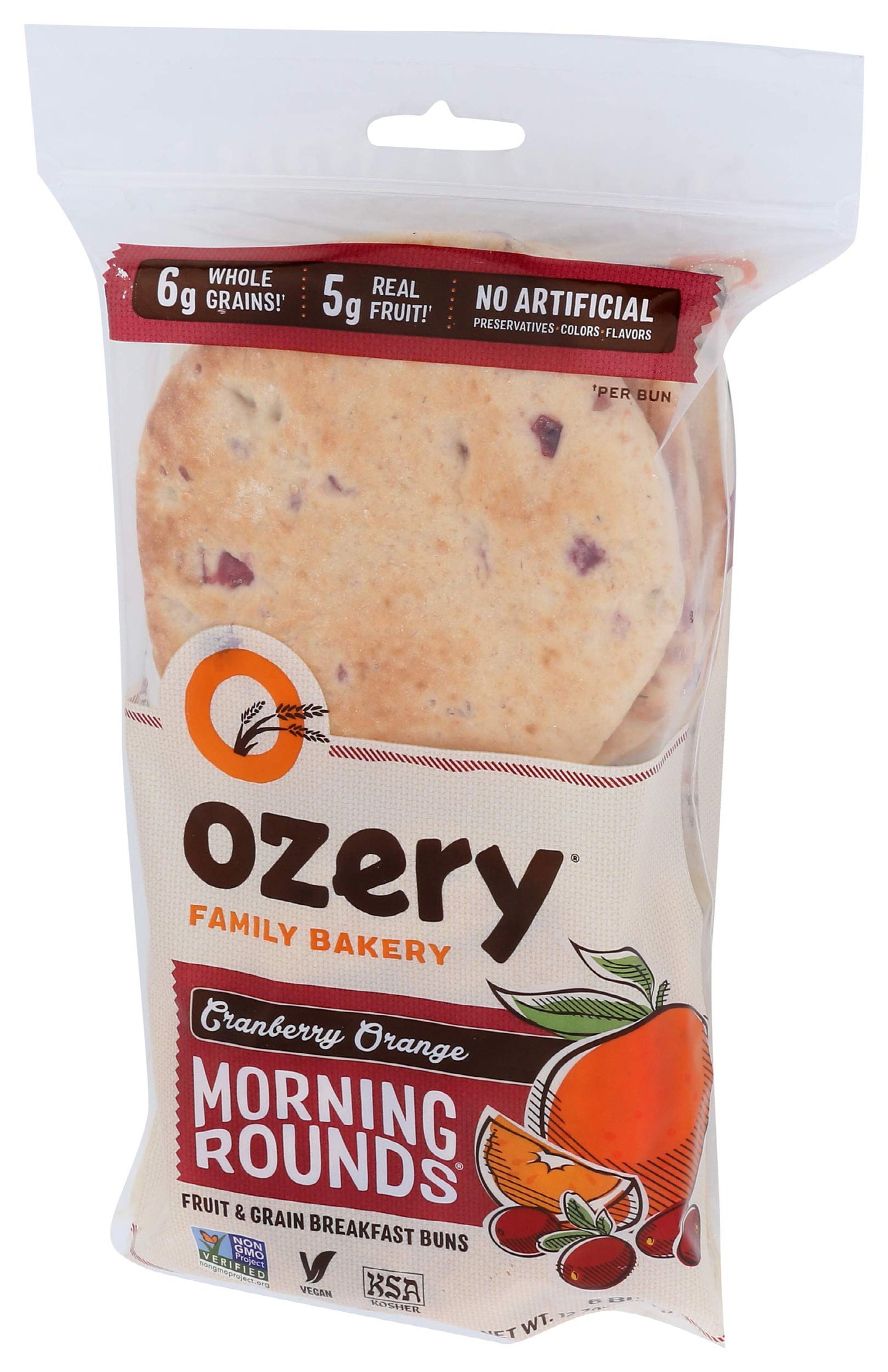 Ozery Bakery Morning Rounds Cranberry Orange, 12.7 oz (Frozen)