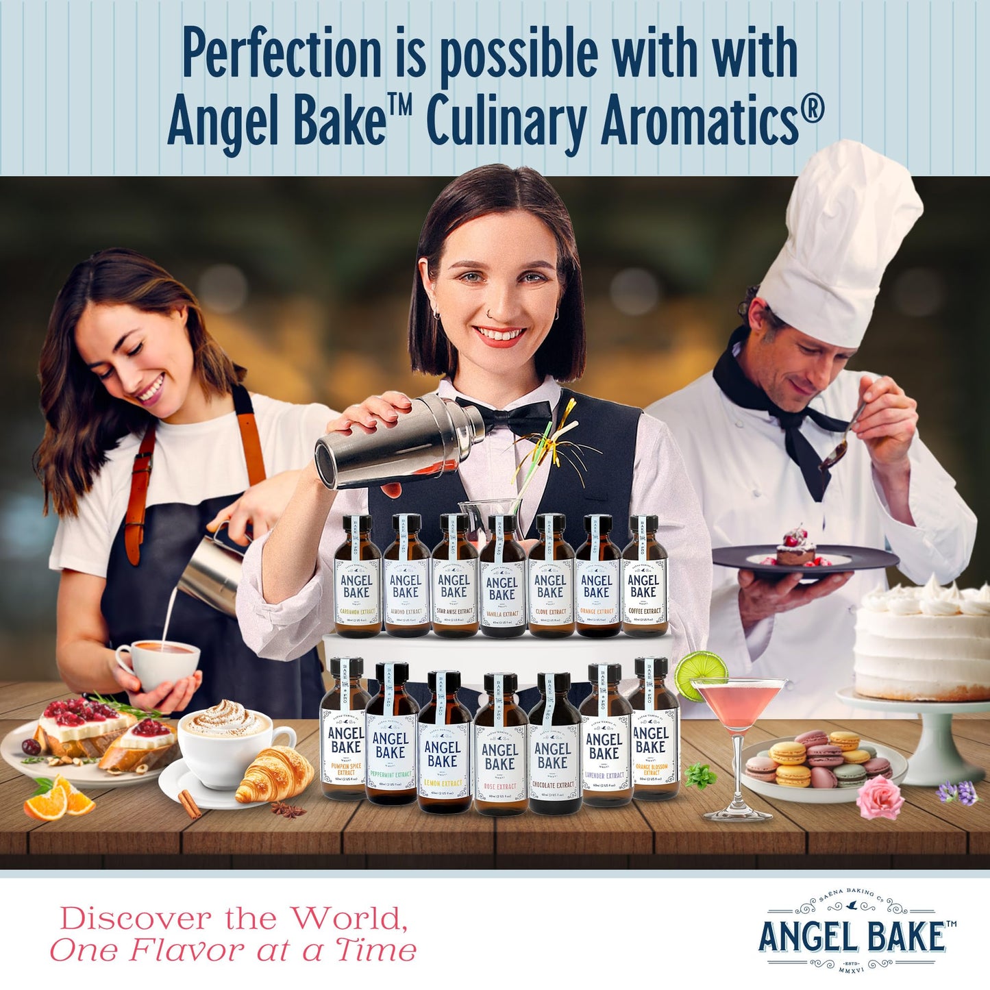 SAENA BAKING CO Pure Almond Extract - Culinary Grade Flavoring, 2 Oz, Vegan, Gluten-Free