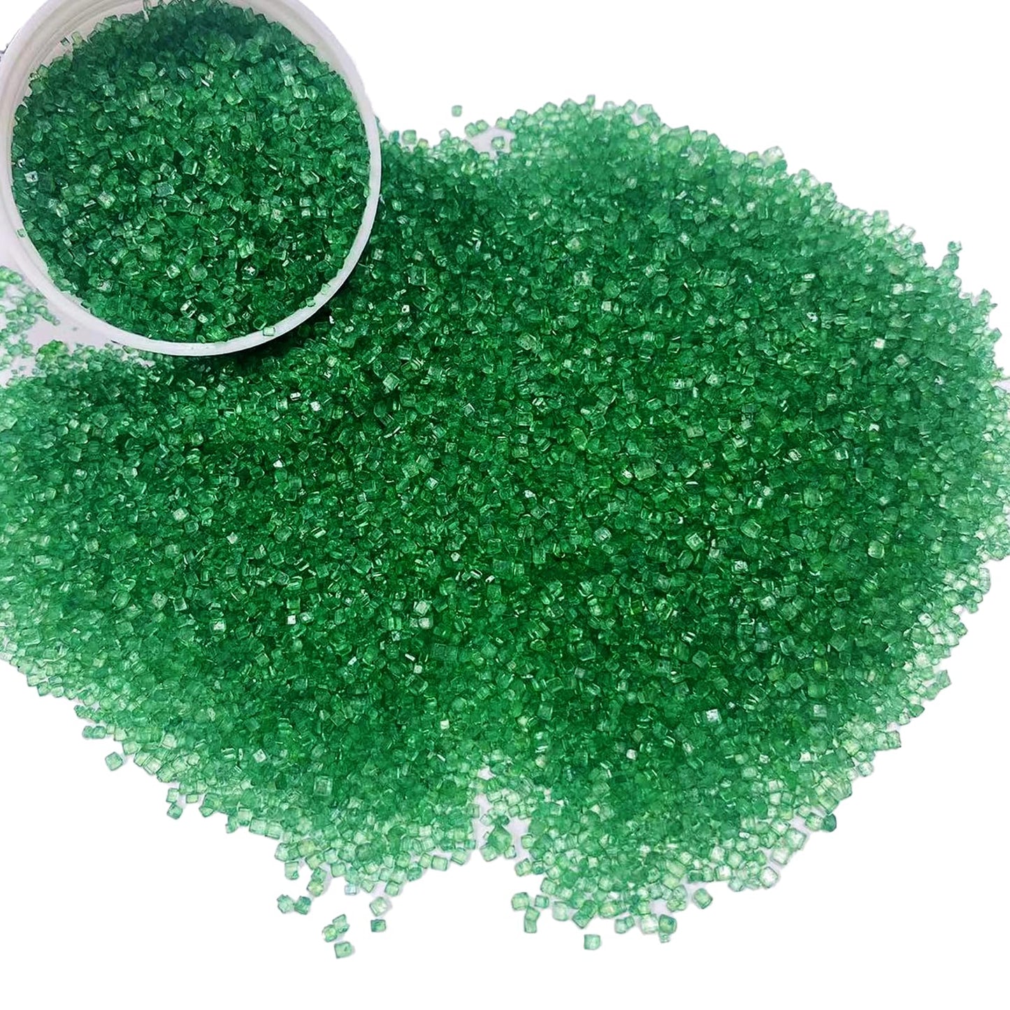 Sentovac Green Sanding Sugar For Baking Edible Sparkling Sugar Sprinkles Coarse Sugar Crystals For Baking Topping Cake Cookie Cu