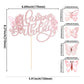 Ephlyn 25Pcs Butterfly Cake Toppers - 3D Paper Decorations for Birthday & Baby Shower - Rose Gold, Model EPH-2022-116-19