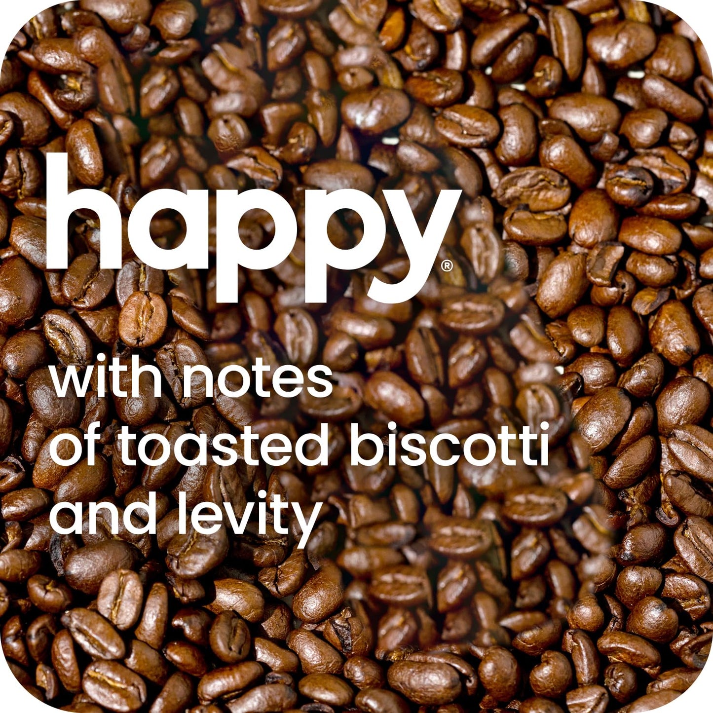 Happy Coffee Light Roast Coffee Pods, 10 Count, Notes Of Toasted Biscotti And Levity, Compatible With Most K-Cup Malt-Inspired, Rainforest Alliance Certified