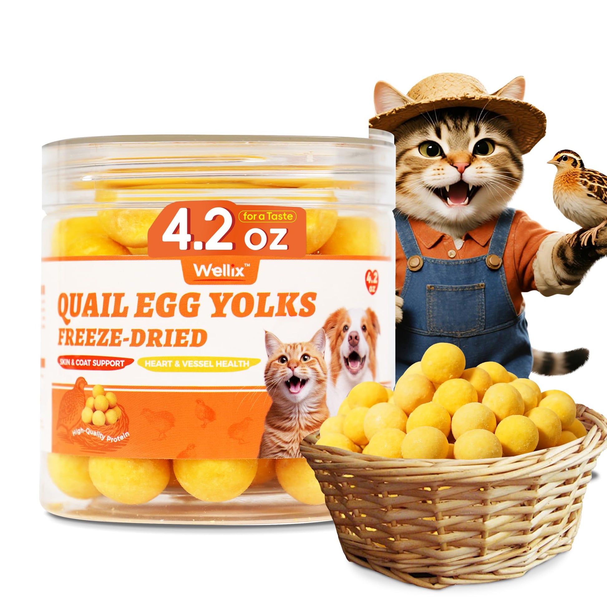 Wellix Freeze Dried Dog&Cat Treats - High Protein Chicken Recipe Lollipop Cat Treats - Three Flavors (Cat Grass, Dragon Fruit, G