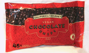 45% Cocoa Vegan Chocolate Chips Dairy Free Kosher Gluten Free Nut Free 9 oz. bags (12 Pack)