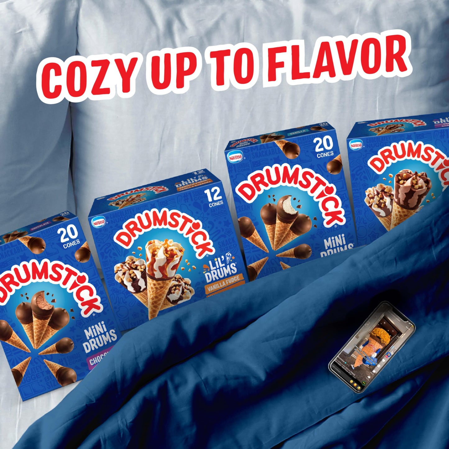 Drumstick Mini Drums Vanilla Sundae Cones, 20 Count