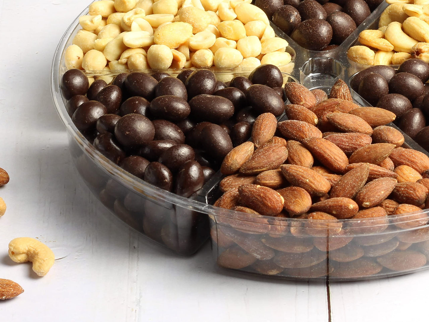 Its Delish Gourmet Chocolate and Salted Nuts Gift Tray - 6 Piece Assortment for New Year, Birthdays, and Special Events
