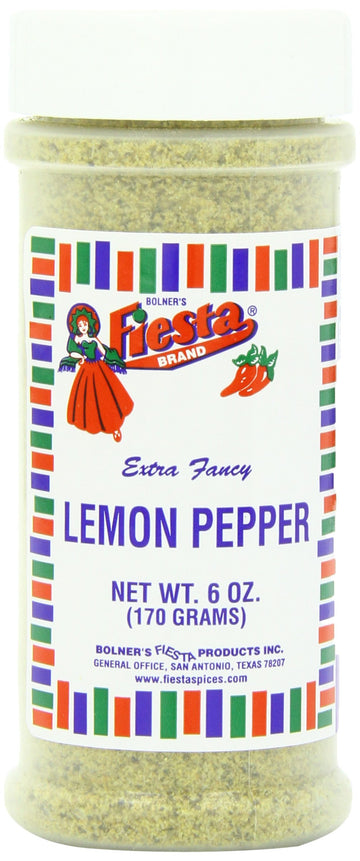 Fiesta, Ssnng Lemon Pepper, 6 Oz, (Pack Of 6)