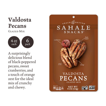 Sahale Snacks Valdosta Pecans Glazed Mix, 4 Ounce (Pack of 6), Plastic, No Color, Model 893869000560