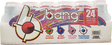 Bang Energy Brain & Body Fuel, 384 Fl Oz (24 x 16 Fl Oz), Brown