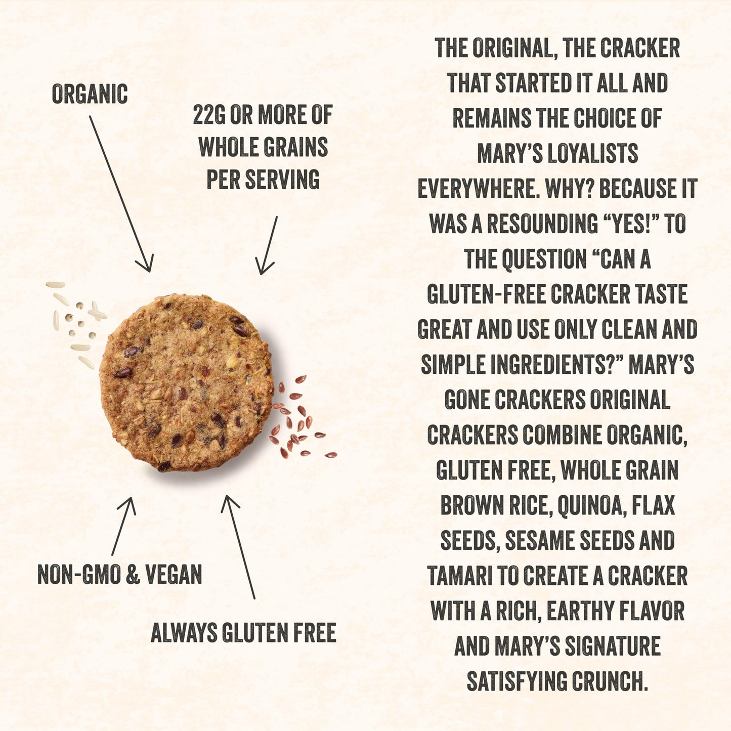 Mary'S Gone Crackers Black Pepper Crackers, Vegan Friendly, Kosher, Usda Certified Organic, Gluten Free & Non-Gmo, 4 Ounce (Pack