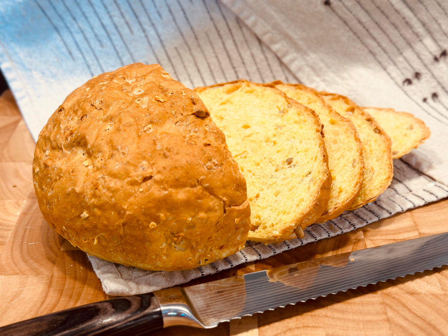Molibake Corn Bread Mix - All-Natural Baking Mix for Bread Machine & Oven - 15 oz - Easy-to-Use with Corn Flakes & Sunflower Seeds