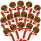 Christmas-Themed Red And Green Lollipops With A Festive Red Bow 32 Pack,16 + 16 Twisty & Swirl Candy Lollipops Suckers Individually Wrapped Bulk, Lollipop Candy Gifts For Christmas Stocking Stuffer