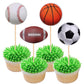36 Pcs Sports Cupcake Toppers Baseball Cupcake Picks Football Soccer Ball Toothpicks Rugby Basketball Cake Decorations For Sport